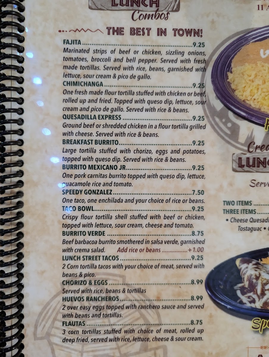 Menu Xcaret Mexican Restaurant, Tiffin-1